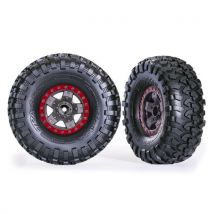 Traxxas 2 Pneus et jantes TRX4 Canyon Trail 2.2" 8181 rouge - Breizh Modelisme