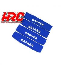 Chaussettes d'amortisseur 90x25x30mm bleu (4 pcs) - HRC28056BL - Breizh Modelisme