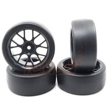 Yeah Racing 4 pneus noir Spec D CS 1/10 drift - Breizh Modelisme
