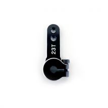 Palonnier de servo 23T 7075-T6 aluminium droit clampable Trou H-SPEED 15/19mm - Breizh Modelisme