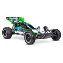 Traxxas Bandit 4x2 charbon avec accus et chargeur USB HD 24254-8 vert - Waterproof - Entièrement réparable - Breizh Modelisme