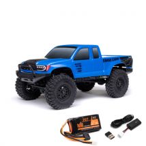 Mini rock crawler SCX24 Base Camp 4WD 1/24 charbon RTR bleu - AXI-1219T2 - Waterproof - Entièrement réparable - Breizh Modelisme