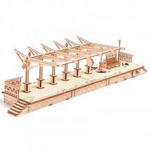 Perron de gare - Puzzle 3d Mécanique en bois - Ugears 70013 - Breizh Modelisme