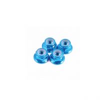 4 Écrous de roue M4 bleu (Voitures 1/10, 1/12) - FTM4BF - FASTRAX - Breizh Modelisme
