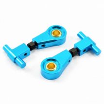 Triangles avant supérieurs réglables Alu Bleu Pour Tamiya TT02 (x2) - FTTA018B - FASTRAX - Breizh Modelisme