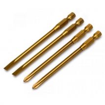 4 Embouts titanium Plat + Cruciforme - M-DRIVE - Breizh Modelisme