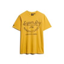 Superdry Copper Label Script Slim Fit T-shirt - Yellow - XL