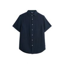 Superdry Studios Casual Linen Short Sleeve Shirt - Navy - L