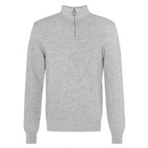 Barbour Essential Lambswool Half Zip Jumper - Grey - XL