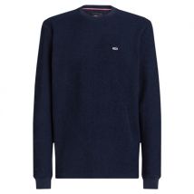 Tommy Jeans Waffle Long Sleeve T-shirt - Navy - M