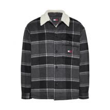 Tommy Jeans Check Sherpa Overshirt Jacket - Black - M