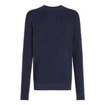 Calvin Klein Jeans Waffle Cotton Badge Jumper - Ink - L