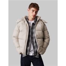 Calvin Klein Jeans Hooded Down Puffer Jacket - Flint Gray - M