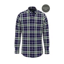 Fynch Hatton Big Check Button Down Casual Shirt - Navy - 2XL