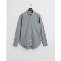 Gant Regular Fit Micro Gingham Check Poplin Shirt - Green - M