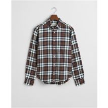 Gant Flannel Plaid Check Shirt - Brown - 2XL