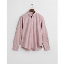 Gant Regular Oxford Stripe Shirt - Wine - 2XL