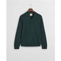 Gant Extrafine Merino Wool Polo Sweater - Green - XL