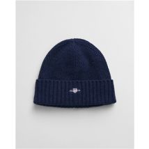 Gant Shield Wool Beanie - Blue/Navy - One