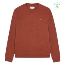Farah Tim Organic Crew Sweatshirt - Brown - M