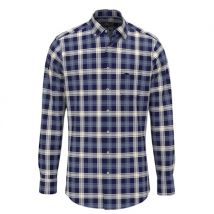 Fynch Hatton Modern Flannel Check Shirt - Navy - M