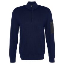 Barbour International Blades Cotton Half Zip Jumper - Navy - L