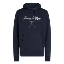 Tommy Hilfiger Script Logo Hoody - Navy - M