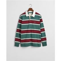 Gant Yarn Dyed Striped Heavy Rugger - Green - L