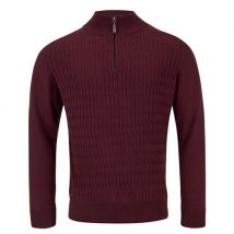 6th Sense Diego 1/4 Zip Jumper - Wine - 2XL