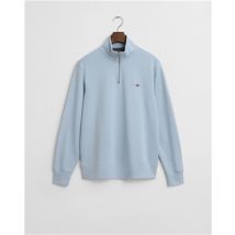 Gant Regular Shield Half Zip Sweatshirt - Lt Blue - S