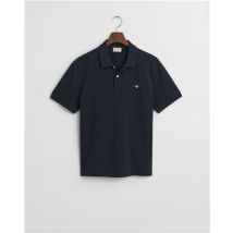 Gant Textured Polo Shirt - Navy - L