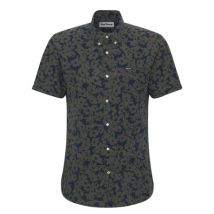Barbour Sidmouth Printed S/S Tailored Fit Shirt - Navy - M