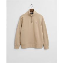Gant Regular Shield Half Zip Sweatshirt- Beige - M