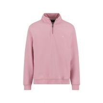 Fynch Hatton Cotton Sweatshirt with Troyer Collar - Pink - L