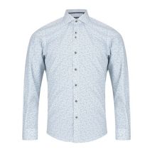 Remus Uomo Frank Tapered Print Shirt - Green - 15.5