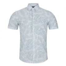 Remus Uomo Parker Leaf Print Shirt - Green - M