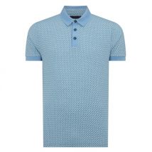 Remus Uomo Tapered Fit Cotton-Blend Polo Shirt - Blue - L