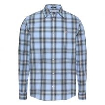 Tommy Jeans Regular Fit Poplin Check Shirt - Blue - L