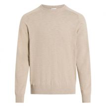 Calvin Klein Slub Texture Crew Neck Sweatshirt - Beige - M