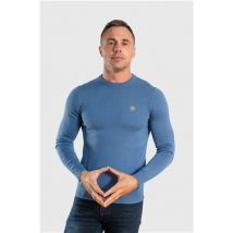 Xv Kings Dawson Fine Knit Cotton Sweater - Blue - 2XL