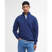 Barbour Essential Lambswool Half Zip Knit Jumper - Blue - L