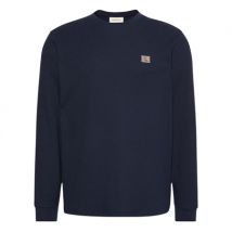 Calvin Klein Jeans Long Sleeve Waffle Badge Crew T-shirt - Navy - L