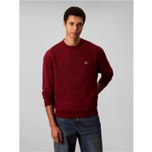 Calvin Klein Jeans Cotton Terry Mono Logo Sweatshirt - Red - L