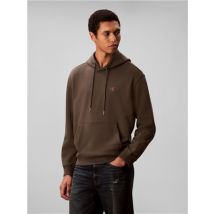 Calvin Klein Jeans Cotton Terry Badge Hoodie - Grey - S