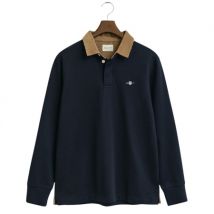 Gant Corduroy Collar Heavy Rugger Shirt - Navy - 2XL