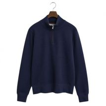 Gant Sacker Rib Half-Zip Sweatshirt - Blue - L