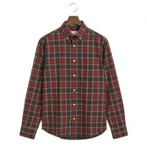 Gant Regular Fit Archive Poplin Check Shirt - Wine - L