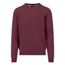 Fynch Hatton Fine Cotton Crew Neck Sweater - Wine - M
