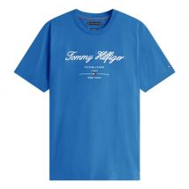 Tommy Hilfiger Script Logo T-shirt - Blue - M