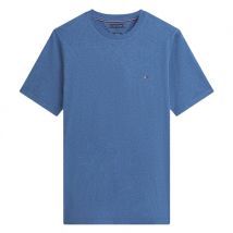 Tommy Hilfiger Flag Embroidery Crew Neck T-Shirt - Marl Blue - XL